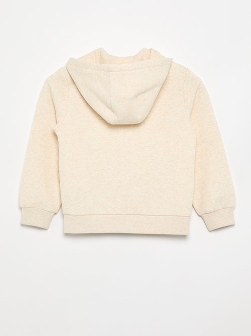 Sweatshirt liso com capuz e fecho de correr - Kiabi Sweatshirt liso com capuz e fecho de correr - Kiabi