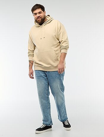 Sweatshirt liso com capuz em french terry