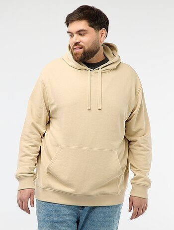 Sweatshirt liso com capuz em french terry