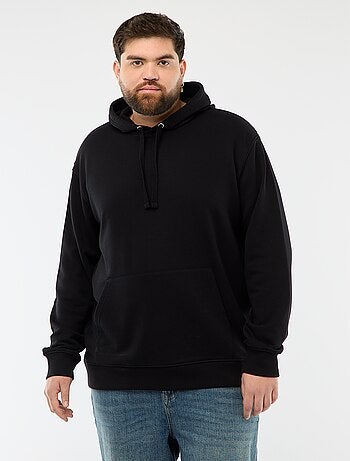 Sweatshirt liso com capuz em french terry