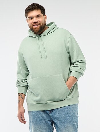 Sweatshirt liso com capuz em french terry