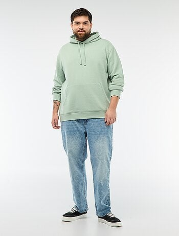 Sweatshirt liso com capuz em french terry