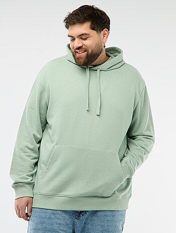 Sweatshirt liso com capuz em french terry