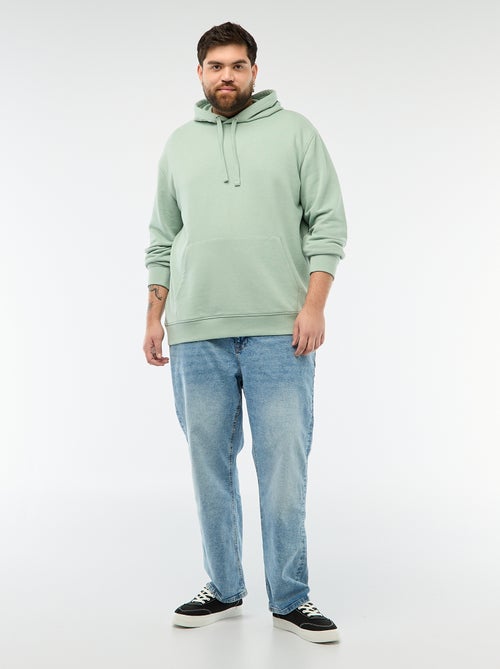 Sweatshirt liso com capuz em french terry - Kiabi