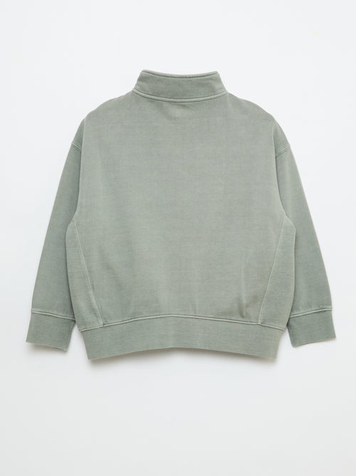 Sweatshirt liso com gola funil - Kiabi