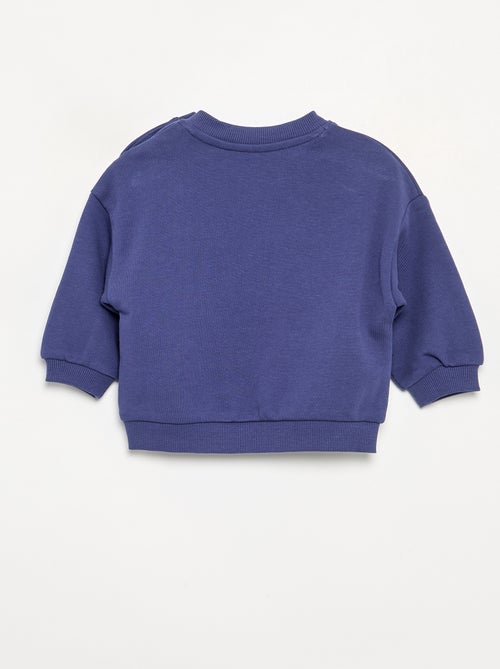 Sweatshirt liso de manga comprida em moletão não cardado para criança - Kiabi - Kiabi