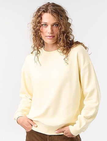 Sweatshirt liso em French Terry