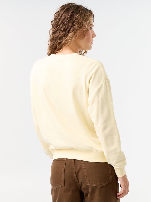 Sweatshirt liso em French Terry - Kiabi Sweatshirt liso em French Terry - Kiabi