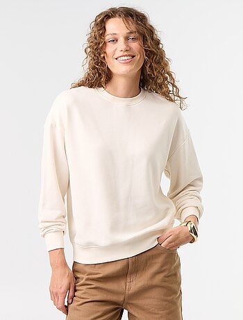 Sweatshirt liso em French Terry