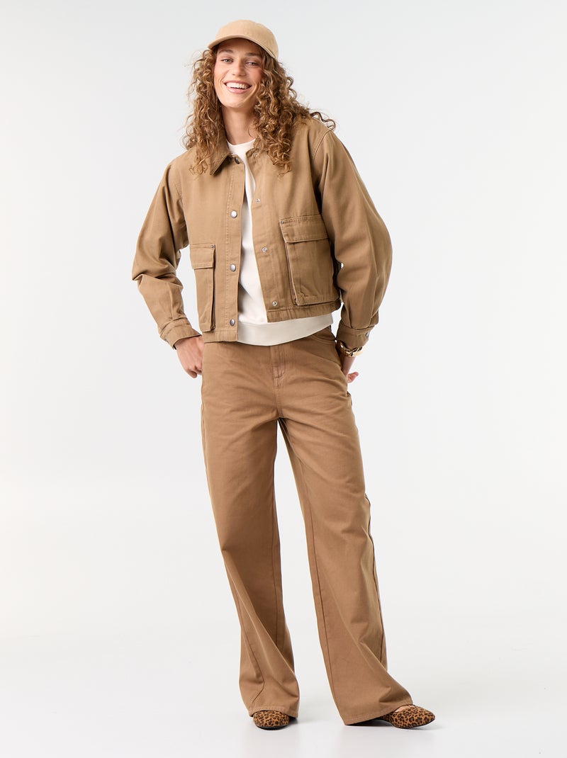 Sweatshirt liso em French Terry Branco - Kiabi