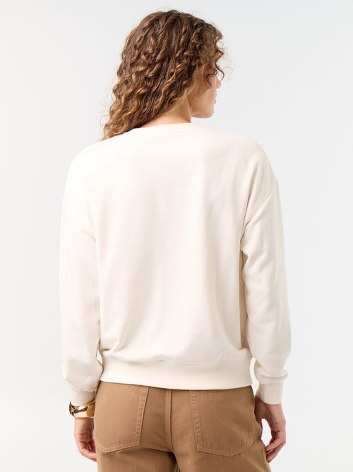 Sweatshirt liso em French Terry - Kiabi Sweatshirt liso em French Terry - Kiabi