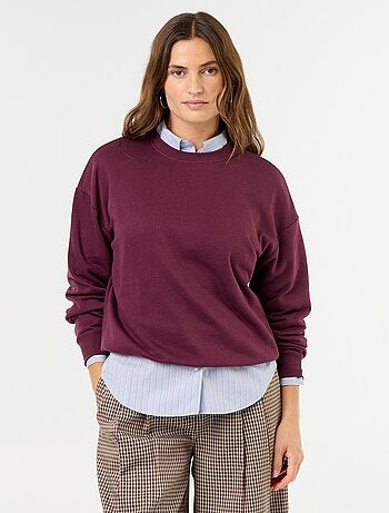Sweatshirt liso em French Terry