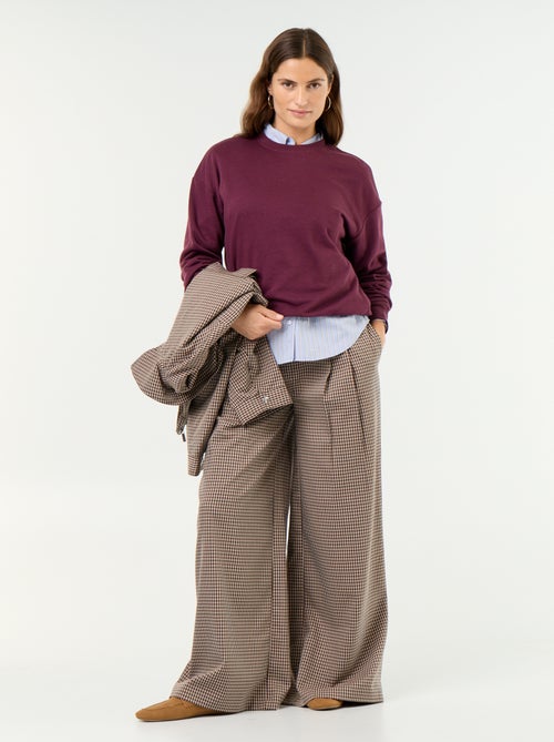 Sweatshirt liso em French Terry - Kiabi Sweatshirt liso em French Terry - Kiabi