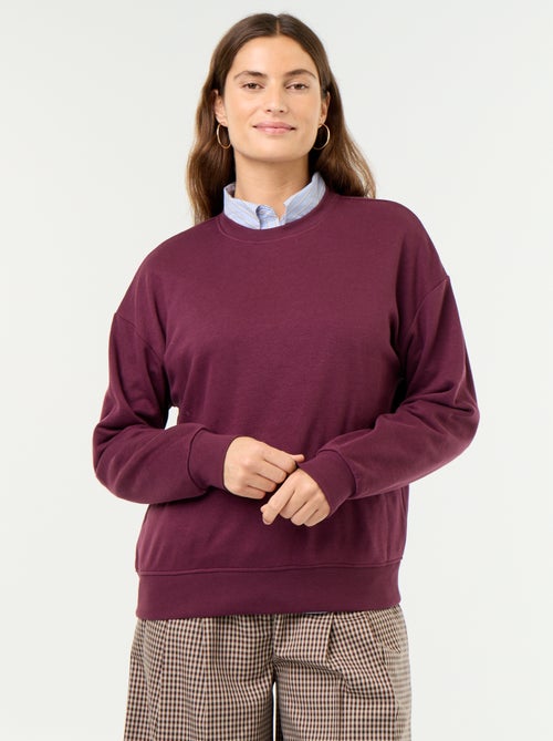 Sweatshirt liso em French Terry - Kiabi Sweatshirt liso em French Terry - Kiabi
