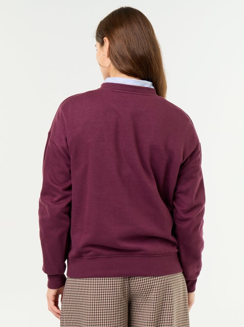 Sweatshirt liso em French Terry - Kiabi Sweatshirt liso em French Terry - Kiabi