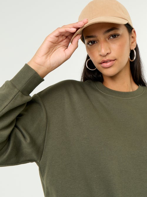 Sweatshirt liso em French Terry - Kiabi Sweatshirt liso em French Terry - Kiabi