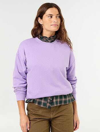 Sweatshirt liso em French Terry