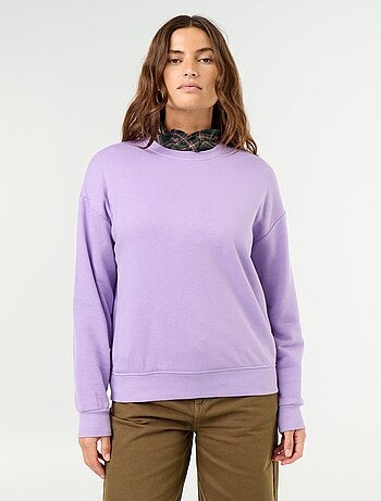 Sweatshirt liso em French Terry