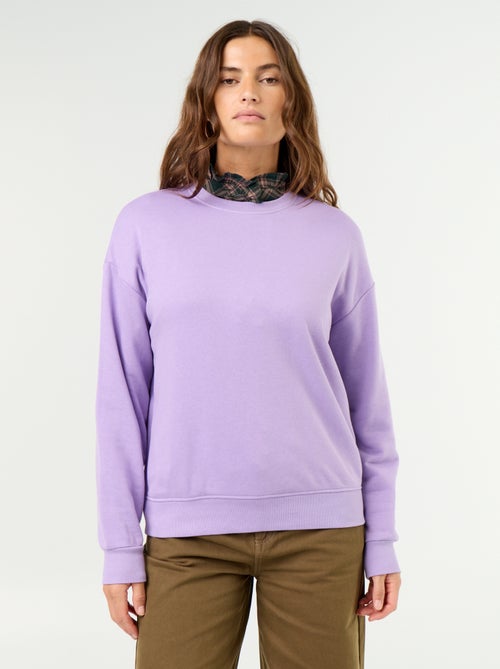 Sweatshirt liso em French Terry - Kiabi Sweatshirt liso em French Terry - Kiabi