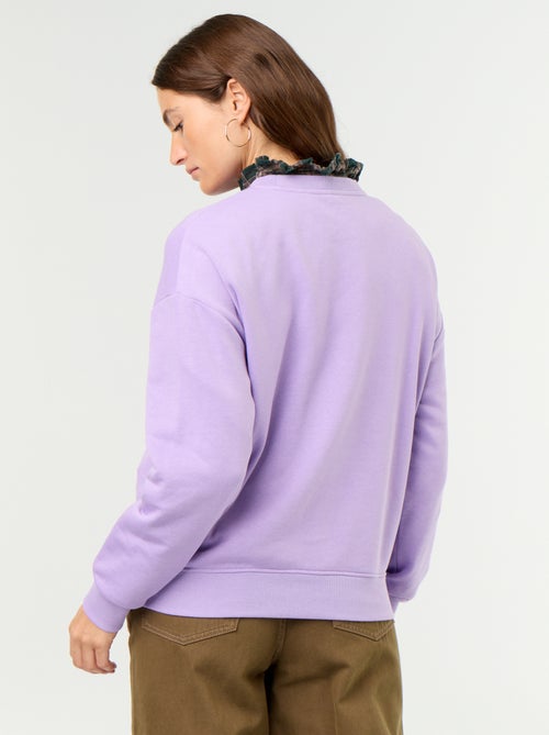 Sweatshirt liso em French Terry - Kiabi Sweatshirt liso em French Terry - Kiabi