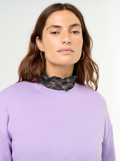 Sweatshirt liso em French Terry - Kiabi Sweatshirt liso em French Terry - Kiabi