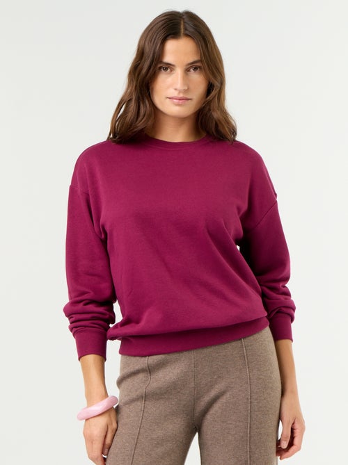 Sweatshirt liso em French Terry - Kiabi Sweatshirt liso em French Terry - Kiabi