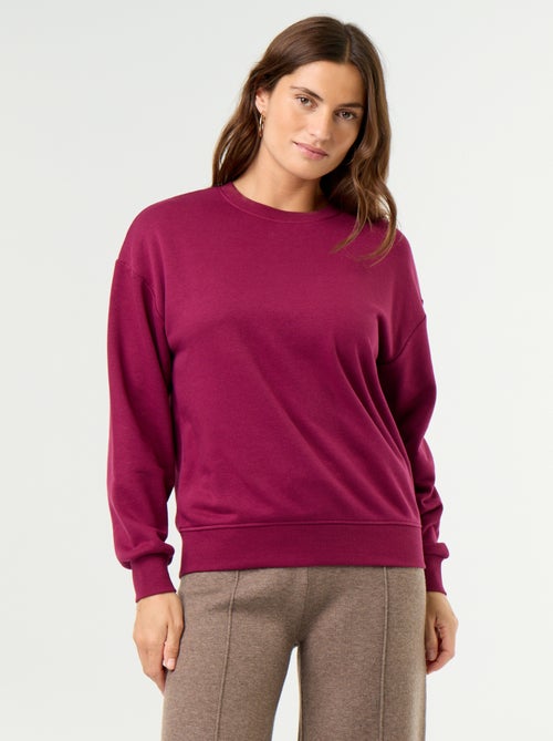 Sweatshirt liso em French Terry - Kiabi Sweatshirt liso em French Terry - Kiabi