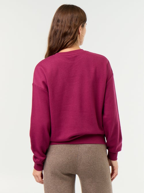 Sweatshirt liso em French Terry - Kiabi Sweatshirt liso em French Terry - Kiabi