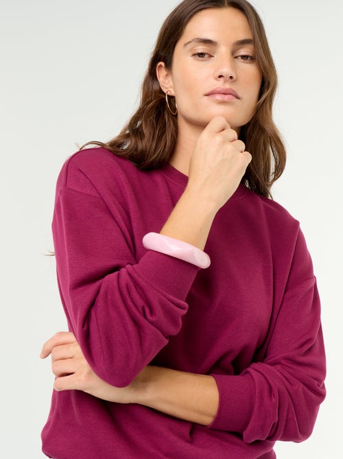 Sweatshirt liso em French Terry - Kiabi Sweatshirt liso em French Terry - Kiabi