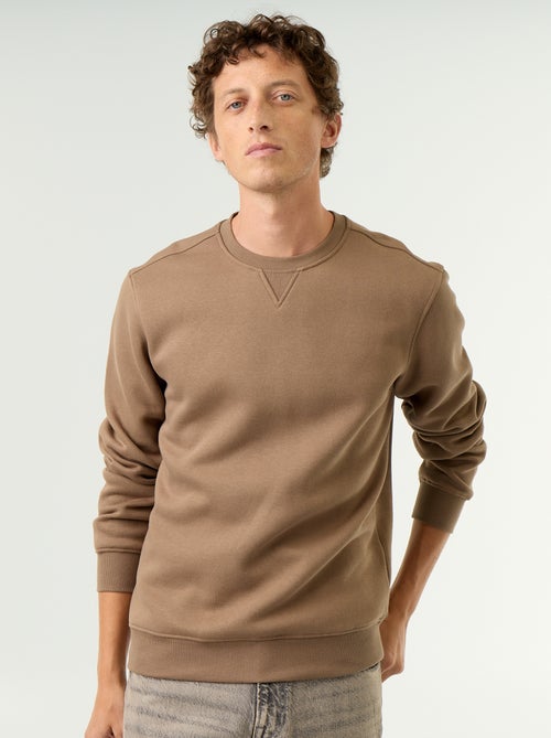 Sweatshirt liso em moletão cardado - Kiabi Sweatshirt liso em moletão cardado - Kiabi