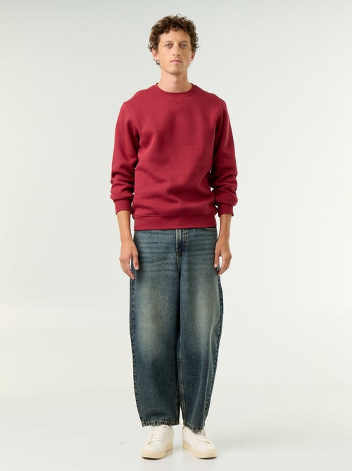 Sweatshirt liso em moletão cardado - Kiabi Sweatshirt liso em moletão cardado - Kiabi