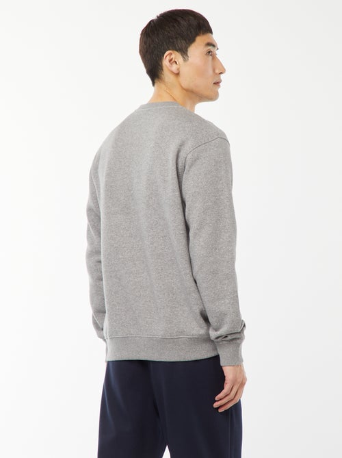 Sweatshirt liso em moletom com gola redonda - Kiabi