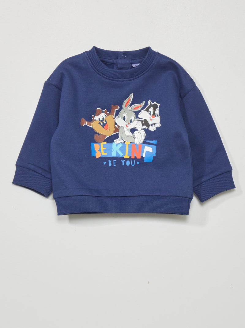 Sweatshirt 'Looney Toons' com gola redonda AZUL - Kiabi