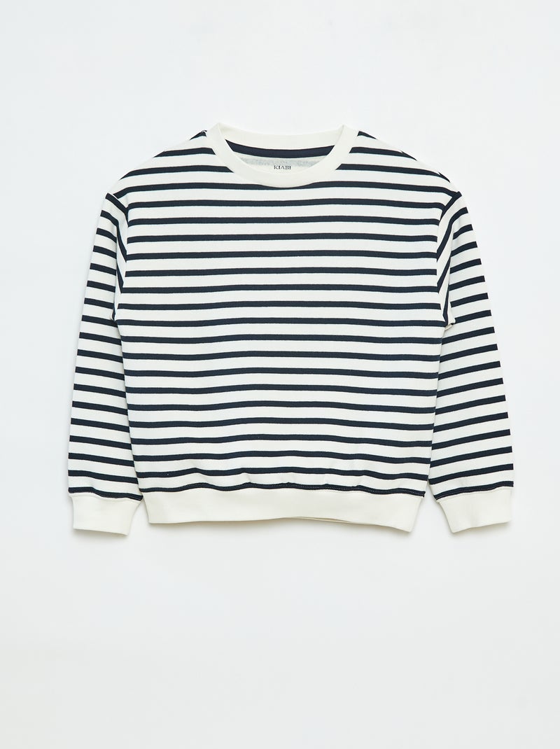 Sweatshirt loose com estampado Azul - Kiabi