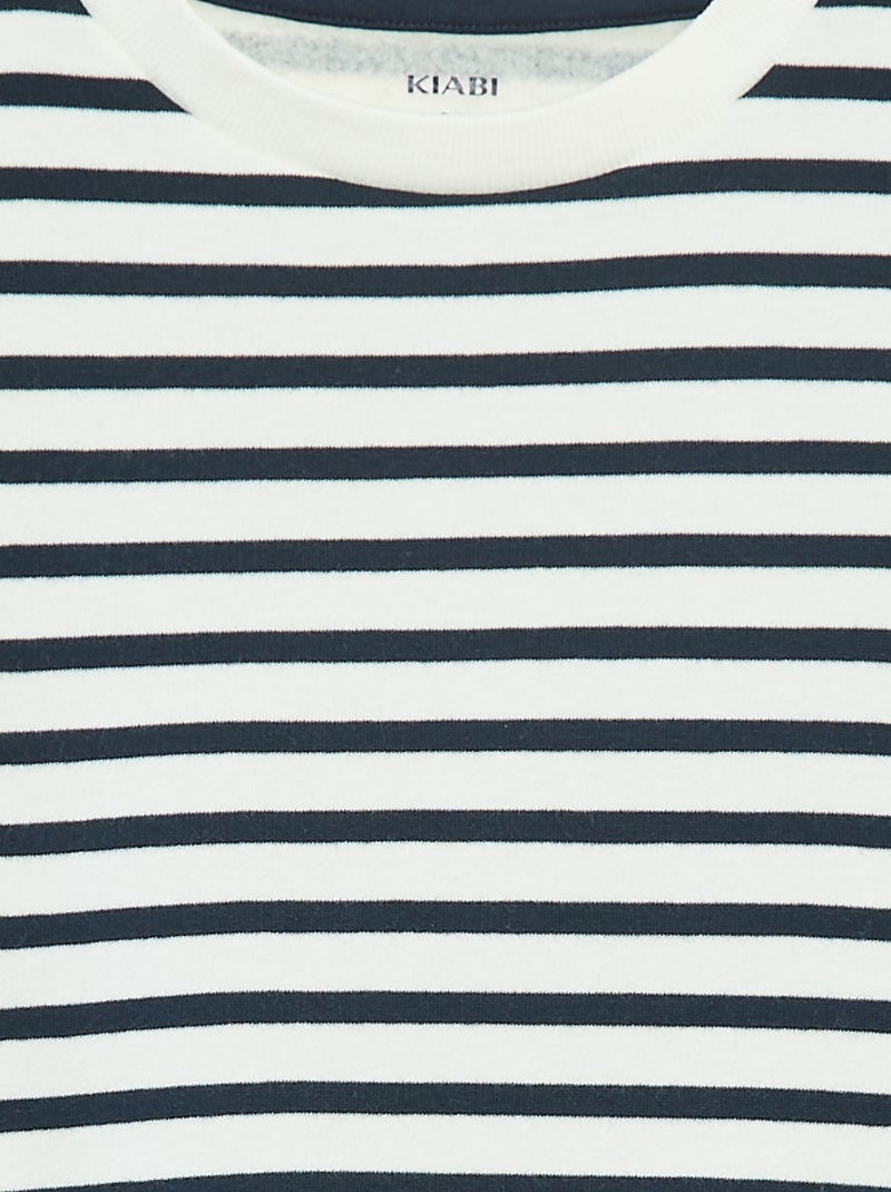 Sweatshirt loose com estampado Azul - Kiabi