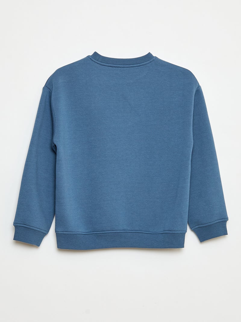 Sweatshirt loose com estampado Azul - Kiabi