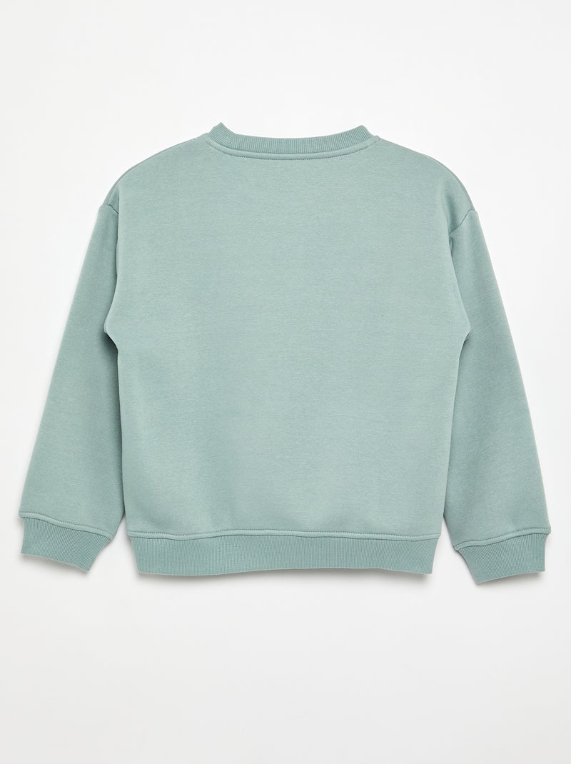 Sweatshirt loose com estampado Azul - Kiabi