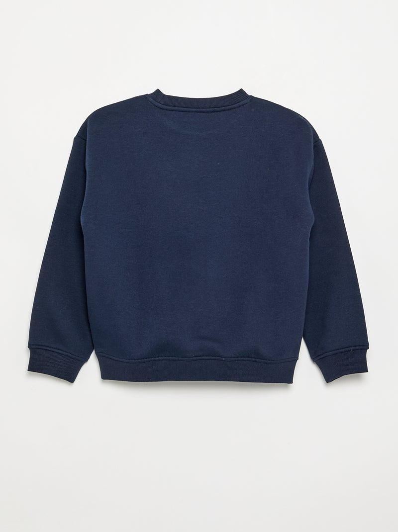 Sweatshirt loose com estampado Azul - Kiabi