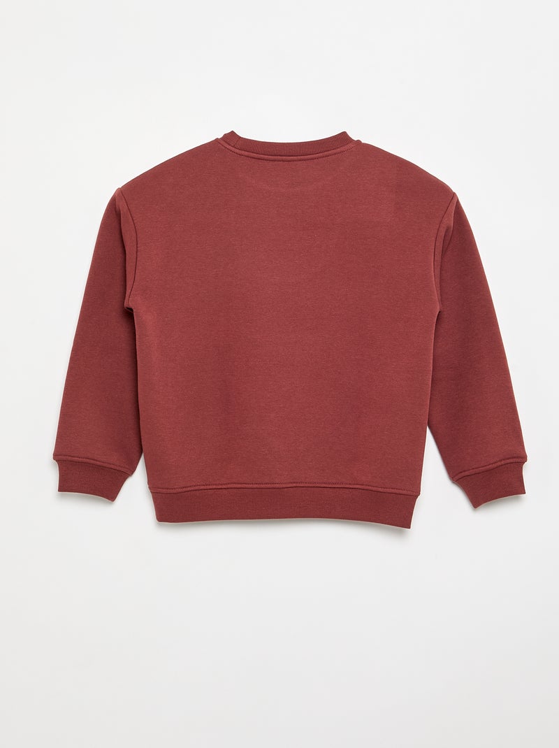 Sweatshirt loose com estampado Castanho - Kiabi