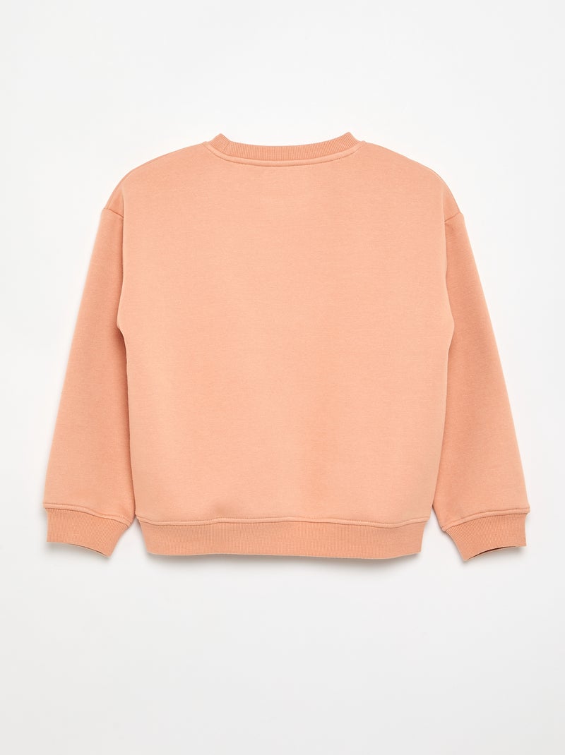Sweatshirt loose com estampado Rosa - Kiabi