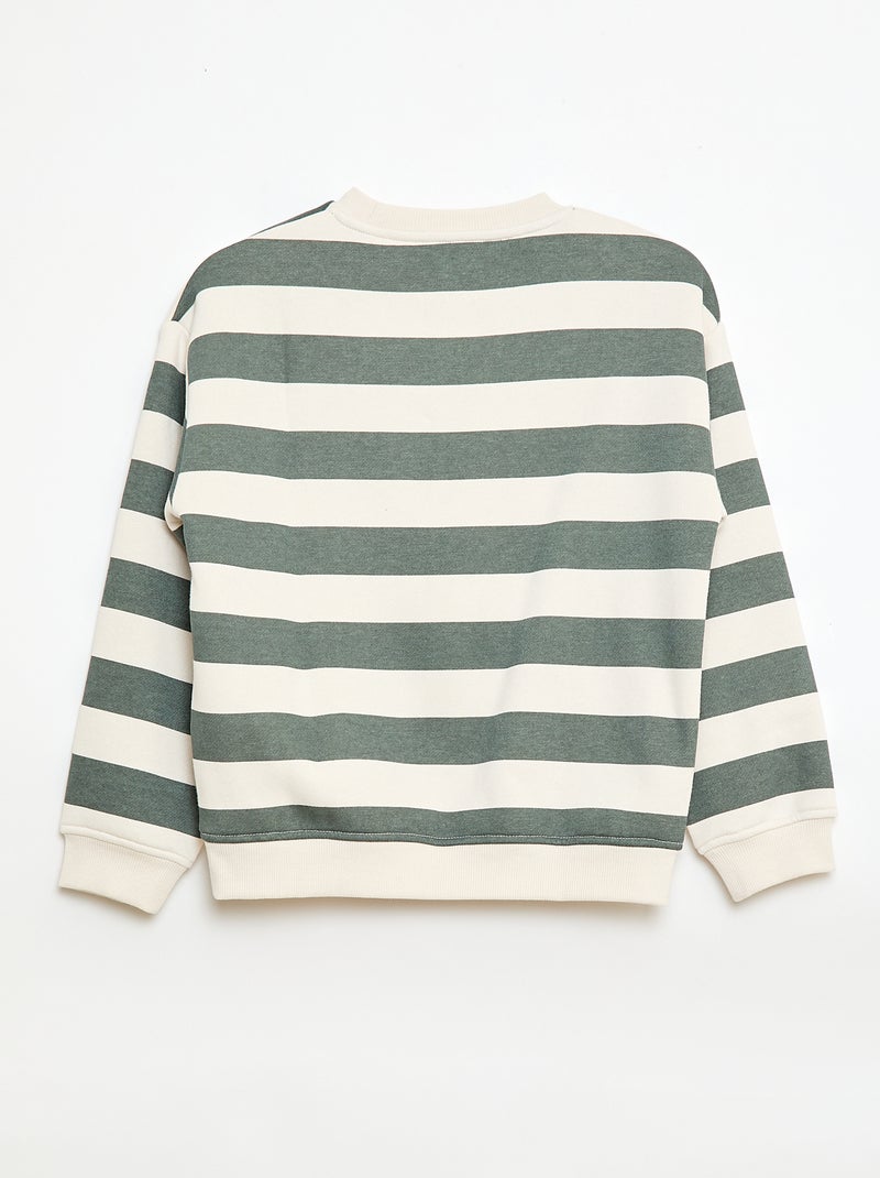 Sweatshirt loose com estampado Verde - Kiabi
