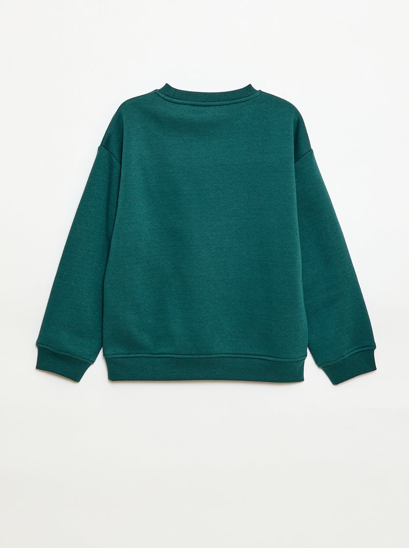 Sweatshirt loose com estampado Verde - Kiabi