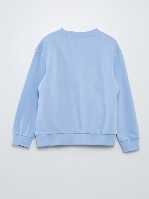 Sweatshirt loose em french terry com gola redonda - Kiabi