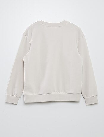 Sweatshirt loose em french terry com gola redonda