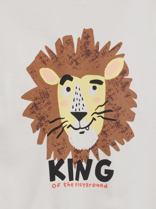 Sweatshirt loose em french terry com gola redonda - Kiabi