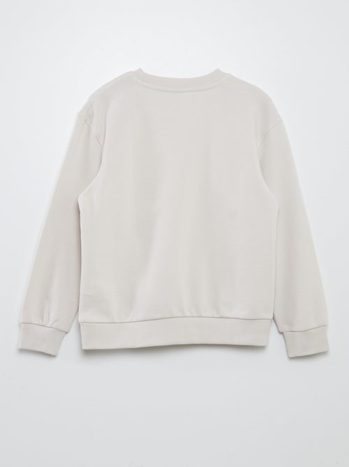 Sweatshirt loose em french terry com gola redonda - Kiabi