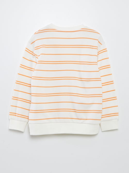 Sweatshirt loose em french terry com gola redonda - Kiabi