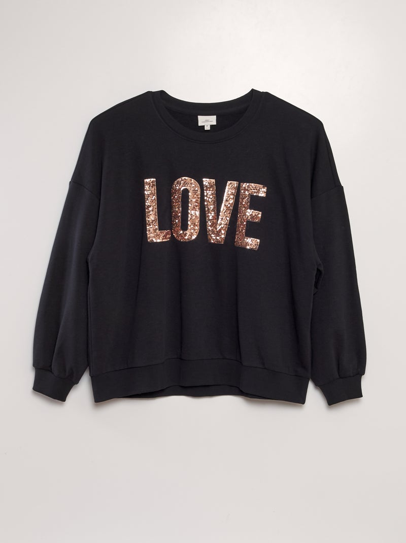Sweatshirt 'LOVE' ONLY CARMAKOMA PRETO - Kiabi