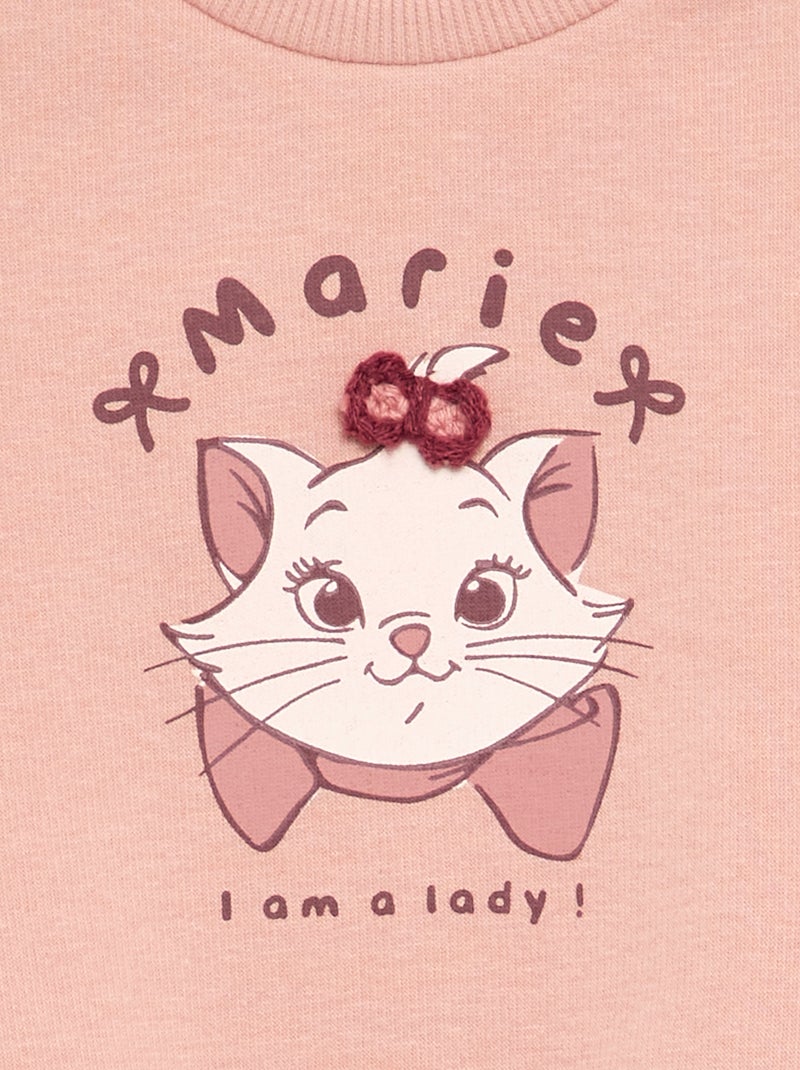 Sweatshirt 'Marie' 'Disney' com folhos nos ombros Rosa - Kiabi