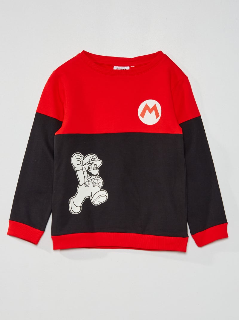 Sweatshirt 'Mário' estilo color-block VERMELHO - Kiabi